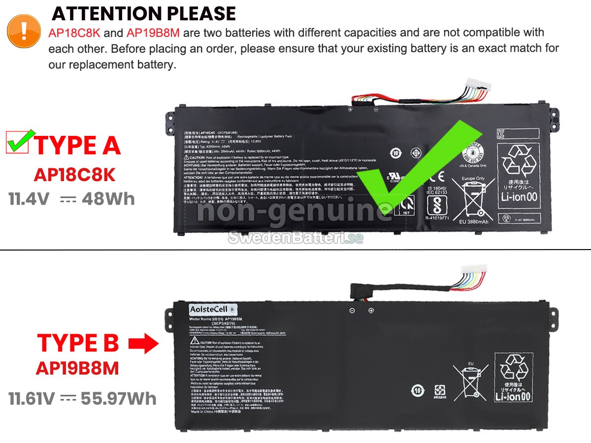batteri till Acer Aspire 3 A315-44P-R81G