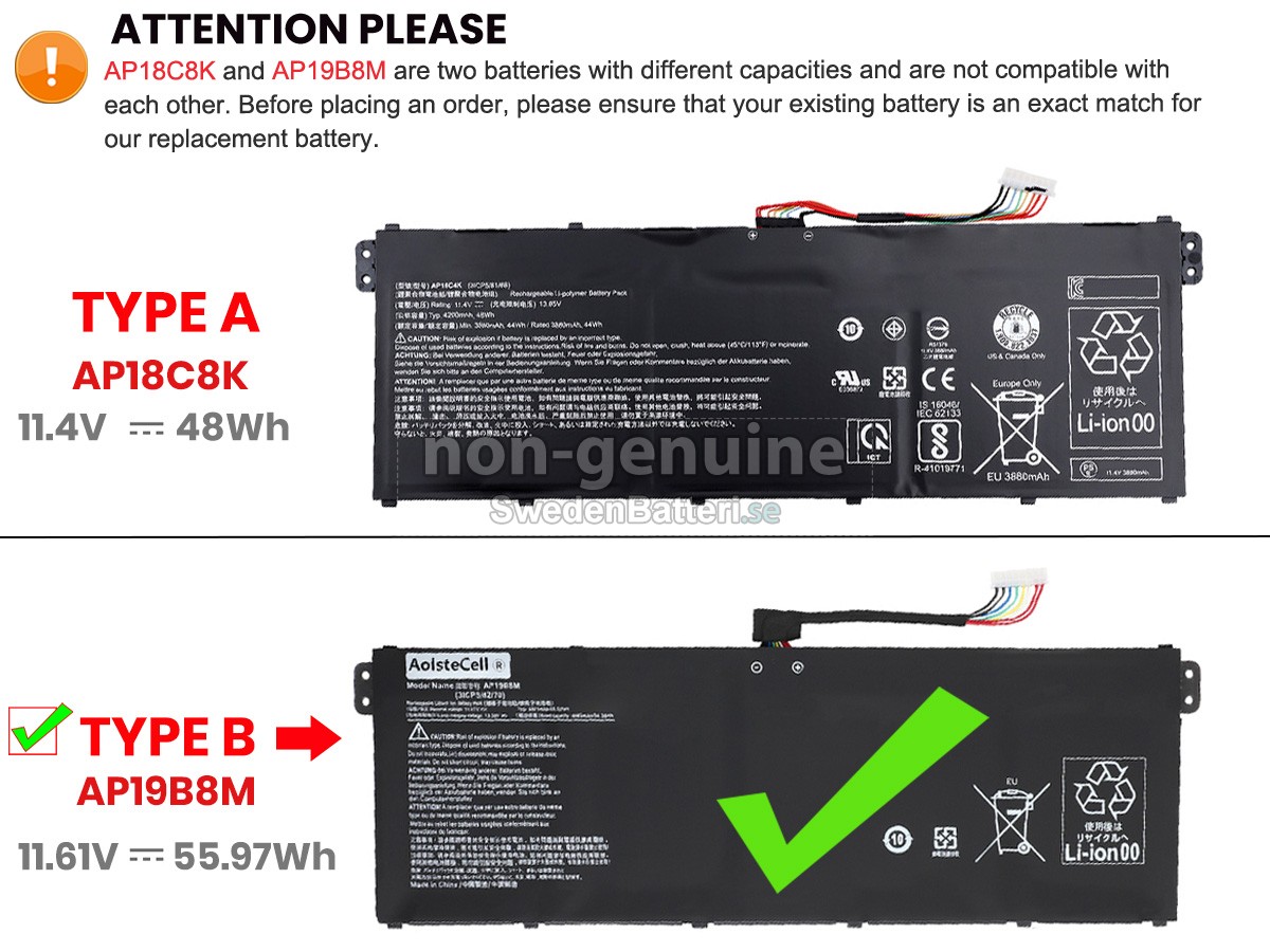 batteri till Acer Aspire 3 A315-44P-R81G