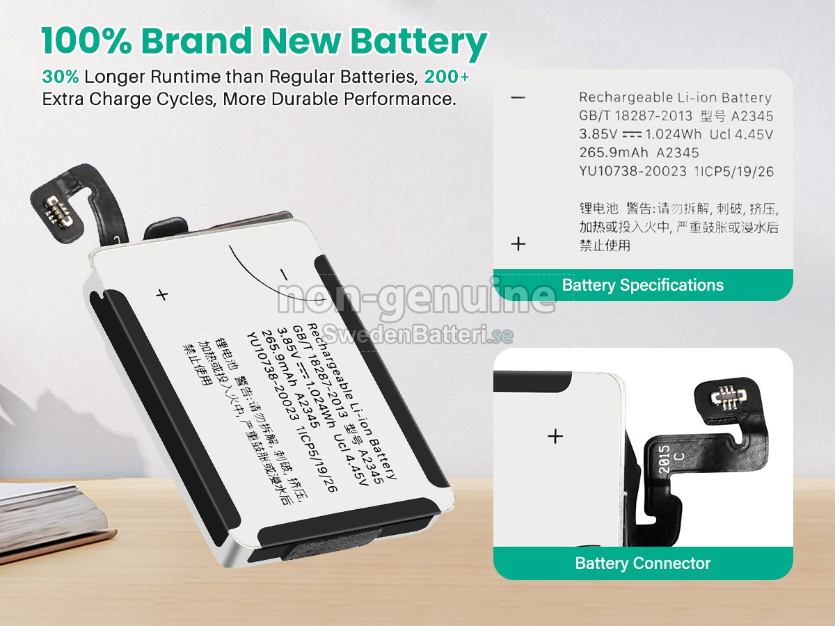 batteri till Apple WATCH Series 6 GPS 40MM