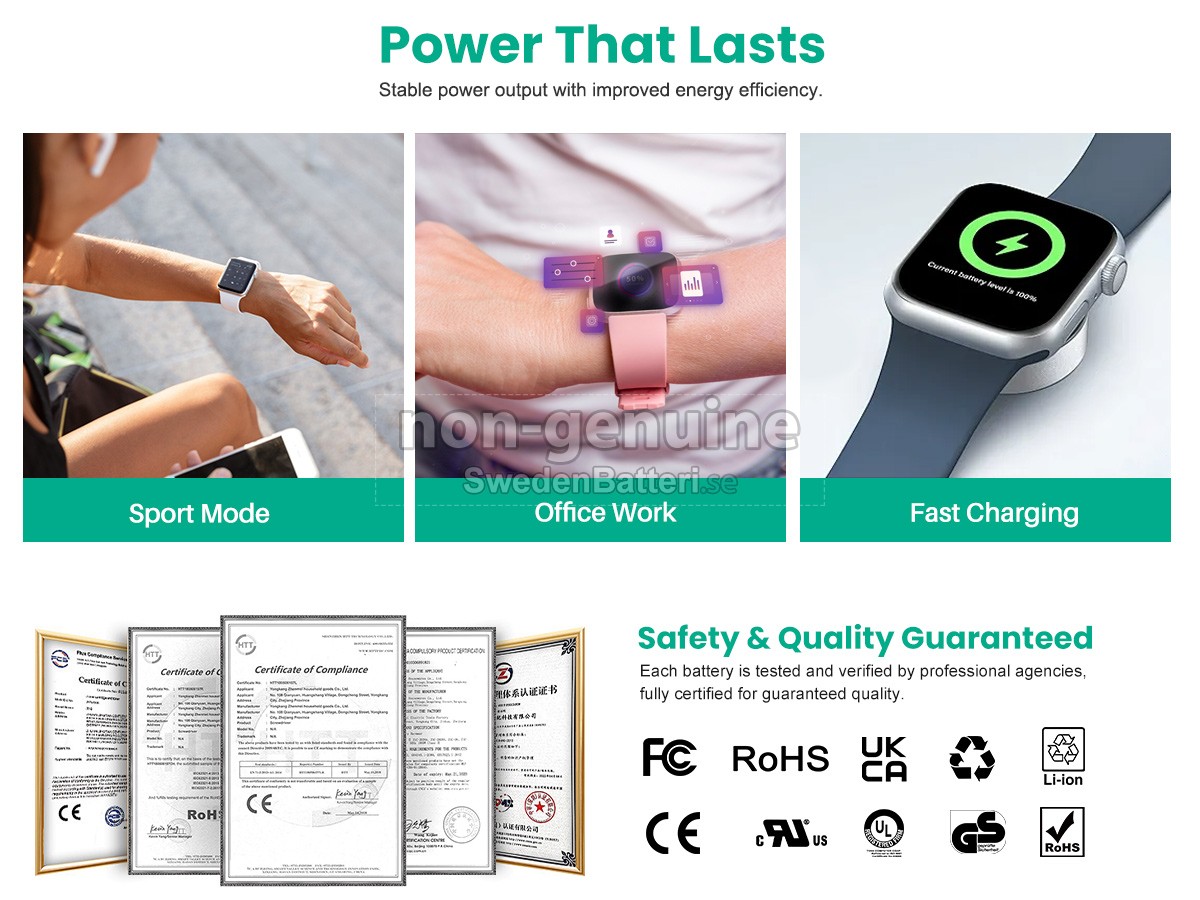 batteri till Apple WATCH 8 CELLULAR 45MM