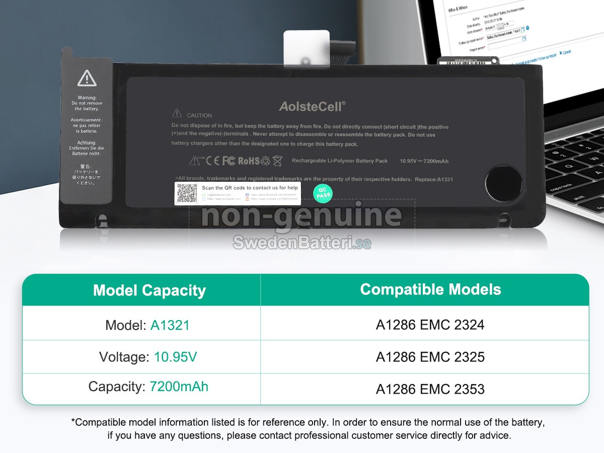 batteri till Apple MC373LL/A