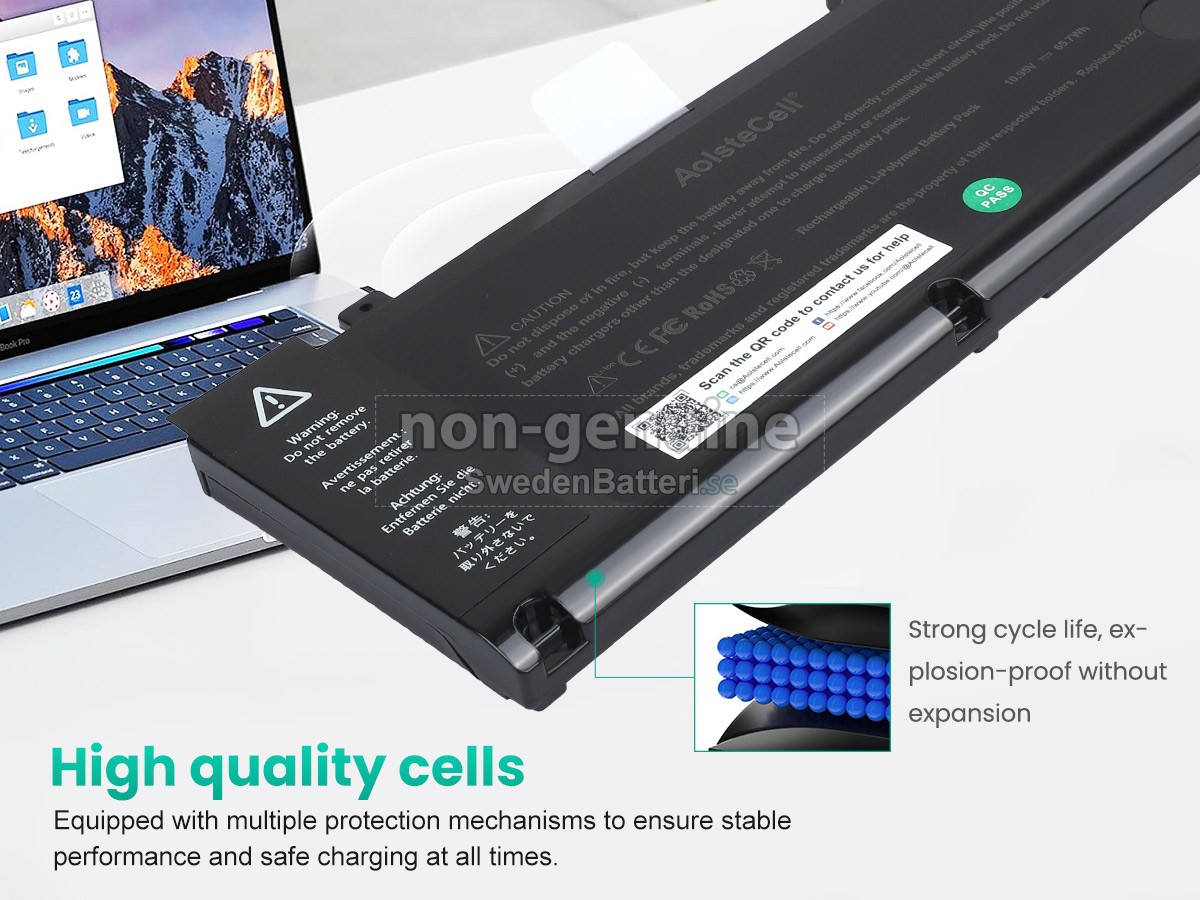 batteri till Apple MacBook Pro Core I5 2.5GHZ 13.3 inch A1278(EMC 2554*)