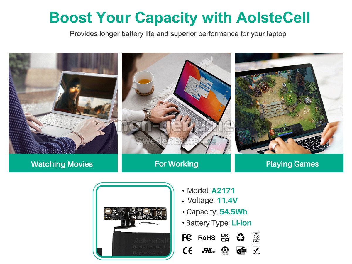 batteri till Apple MacBook Pro M2 8 CPU/10 GPU 13-inch 3.49GHZ