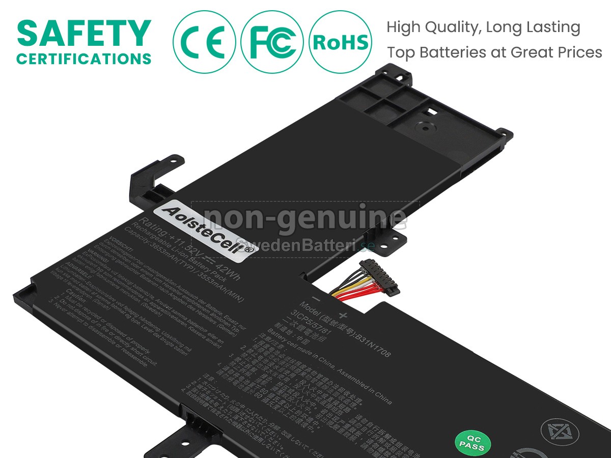 batteri till Asus VivoBook Flip 15 TP510UA-E8066T