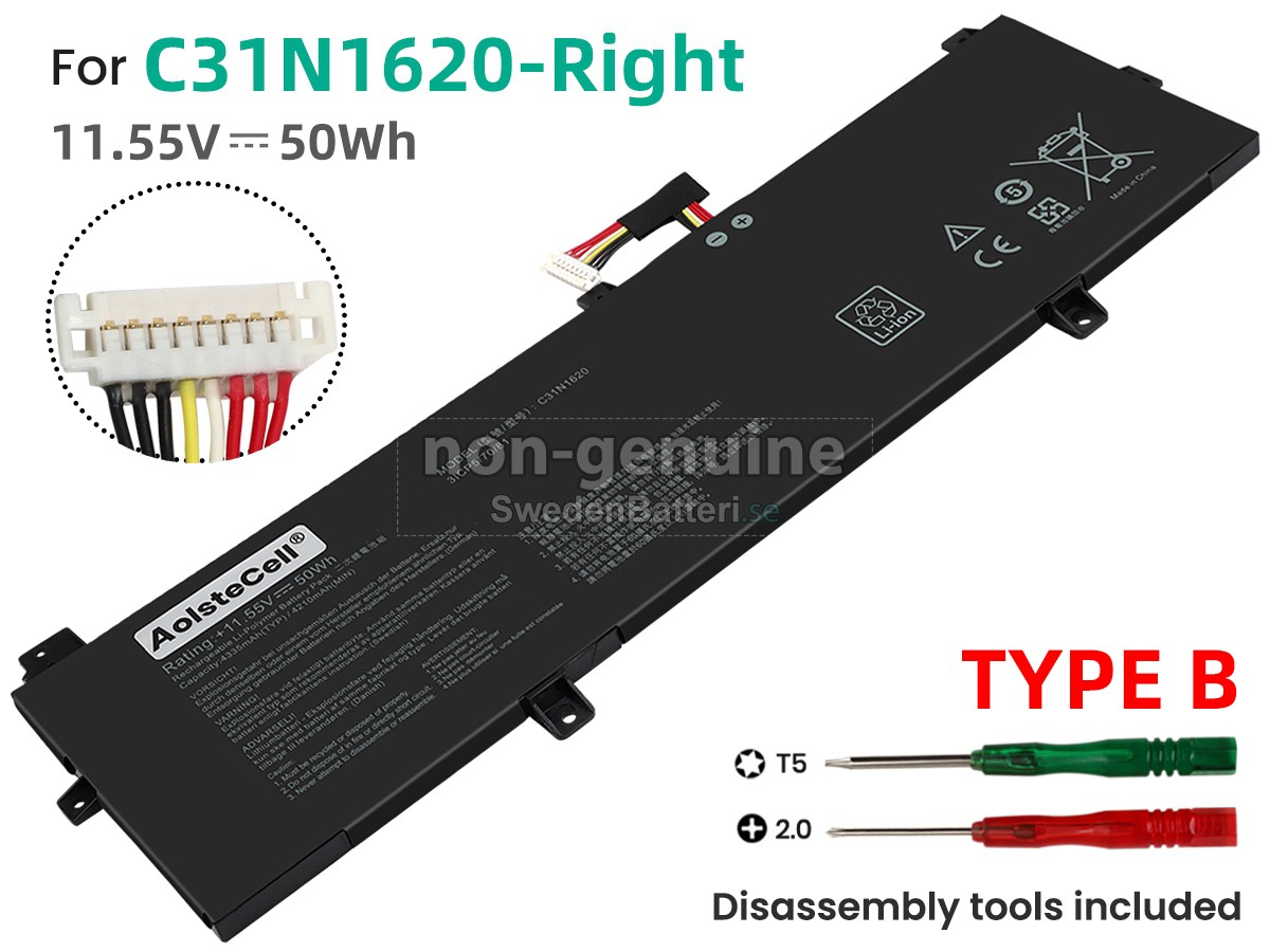 batteri till Asus C31POJ1
