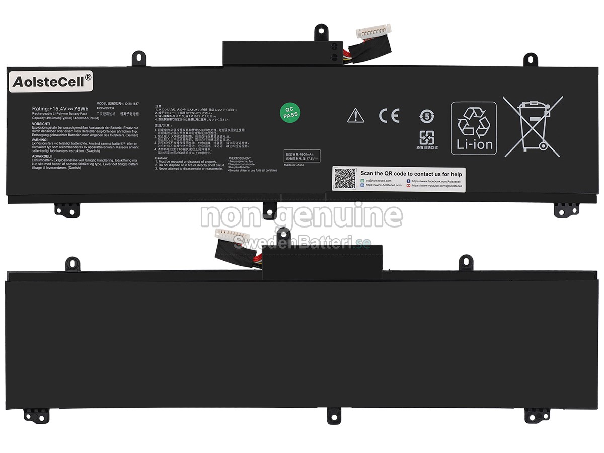 batteri till Asus TUF DASH F15 FX516PR-AZ019T