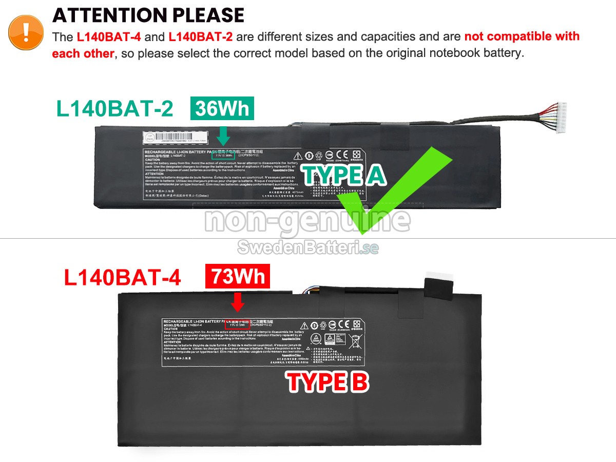 batteri till Clevo MIXBOOK AIR