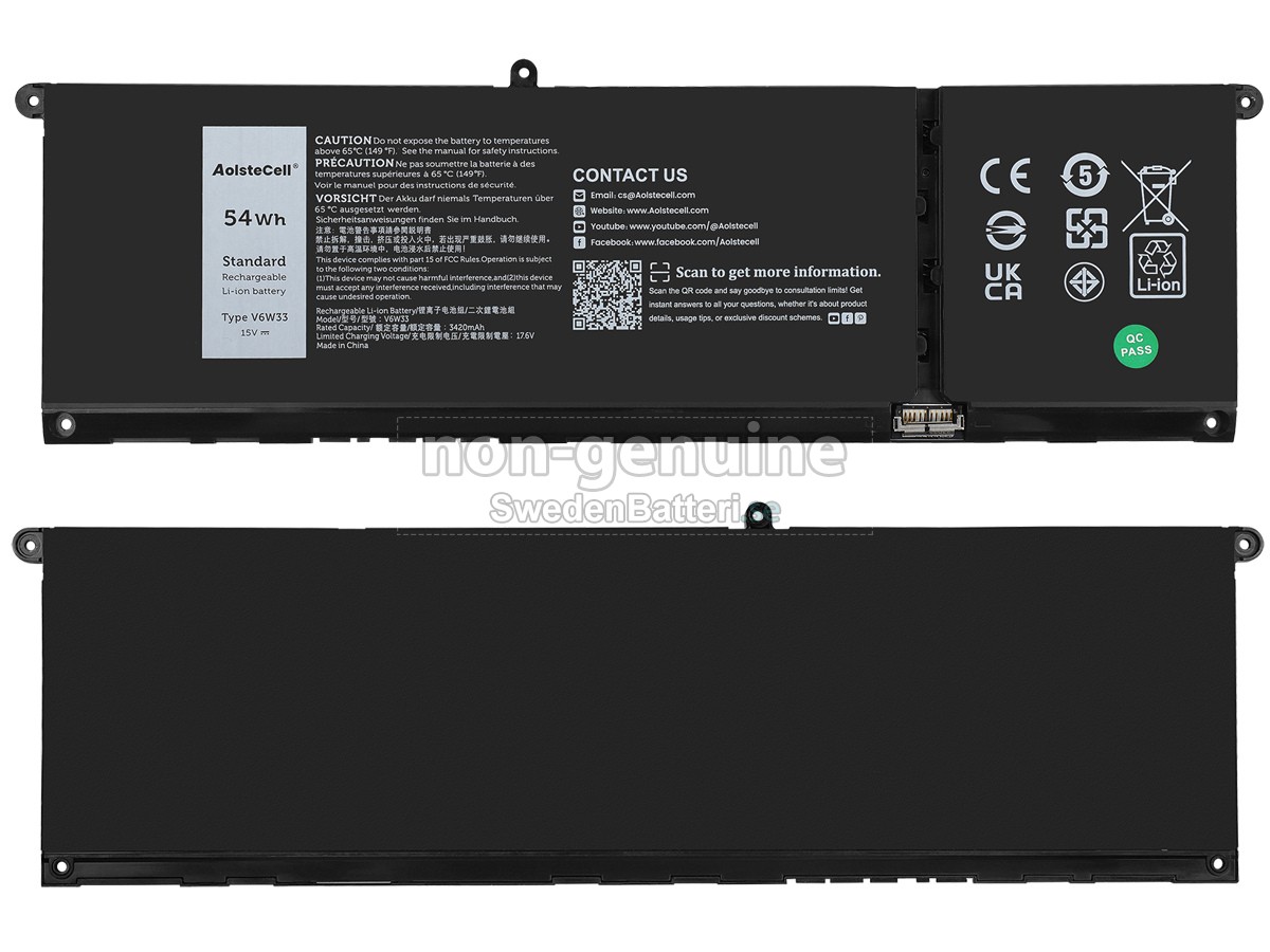 batteri till Dell P106F