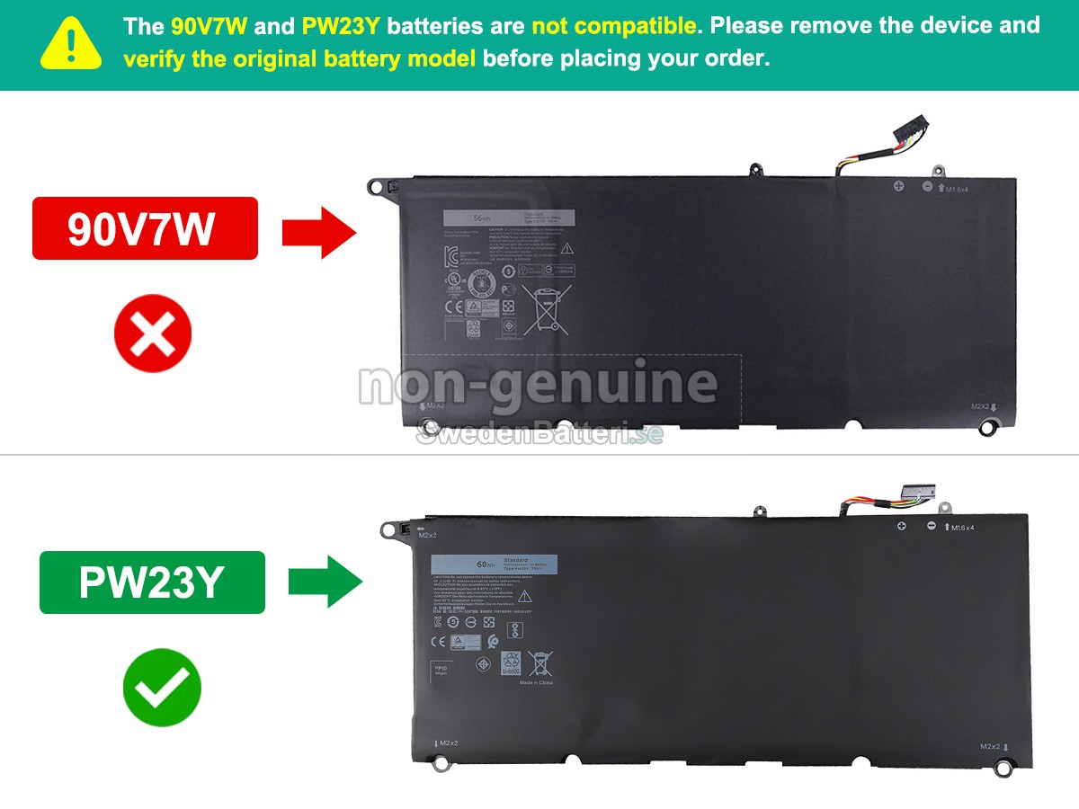 batteri till Dell P54G002