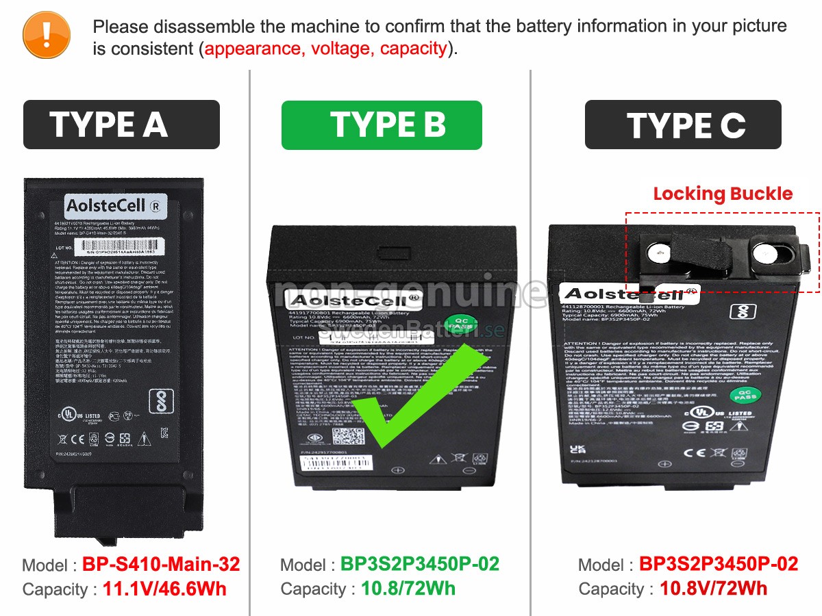 batteri till Getac S410