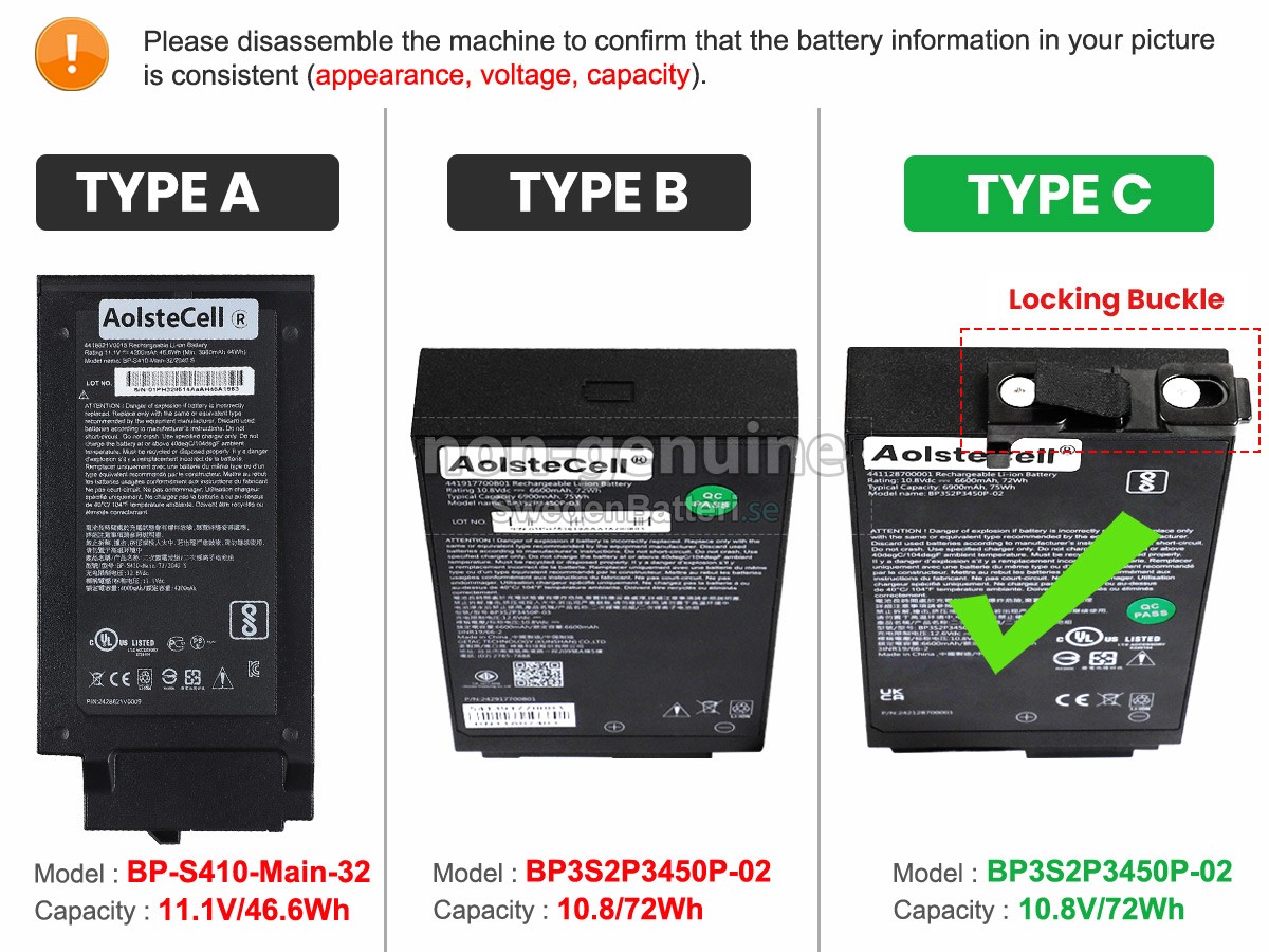 batteri till Getac S410