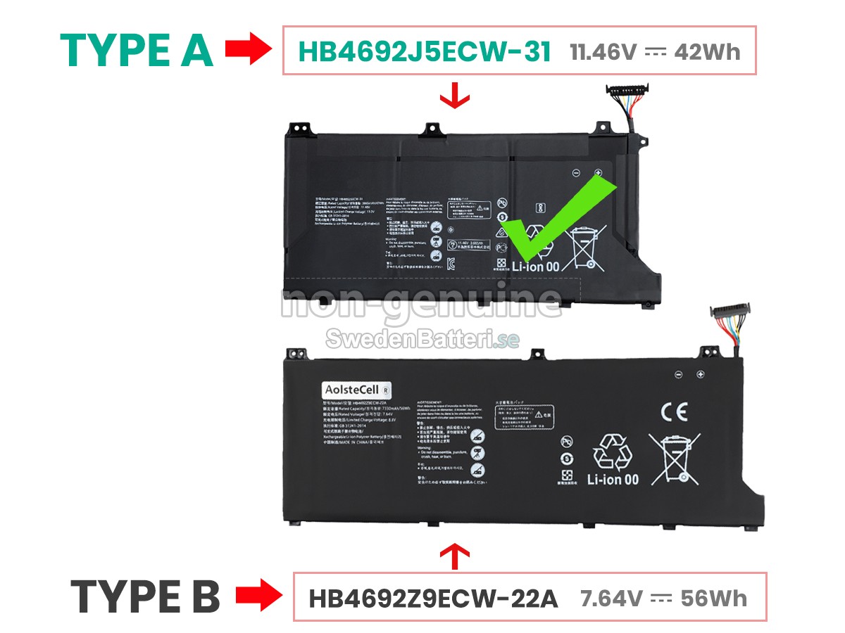 batteri till Huawei MATEBOOK D15 (2020)
