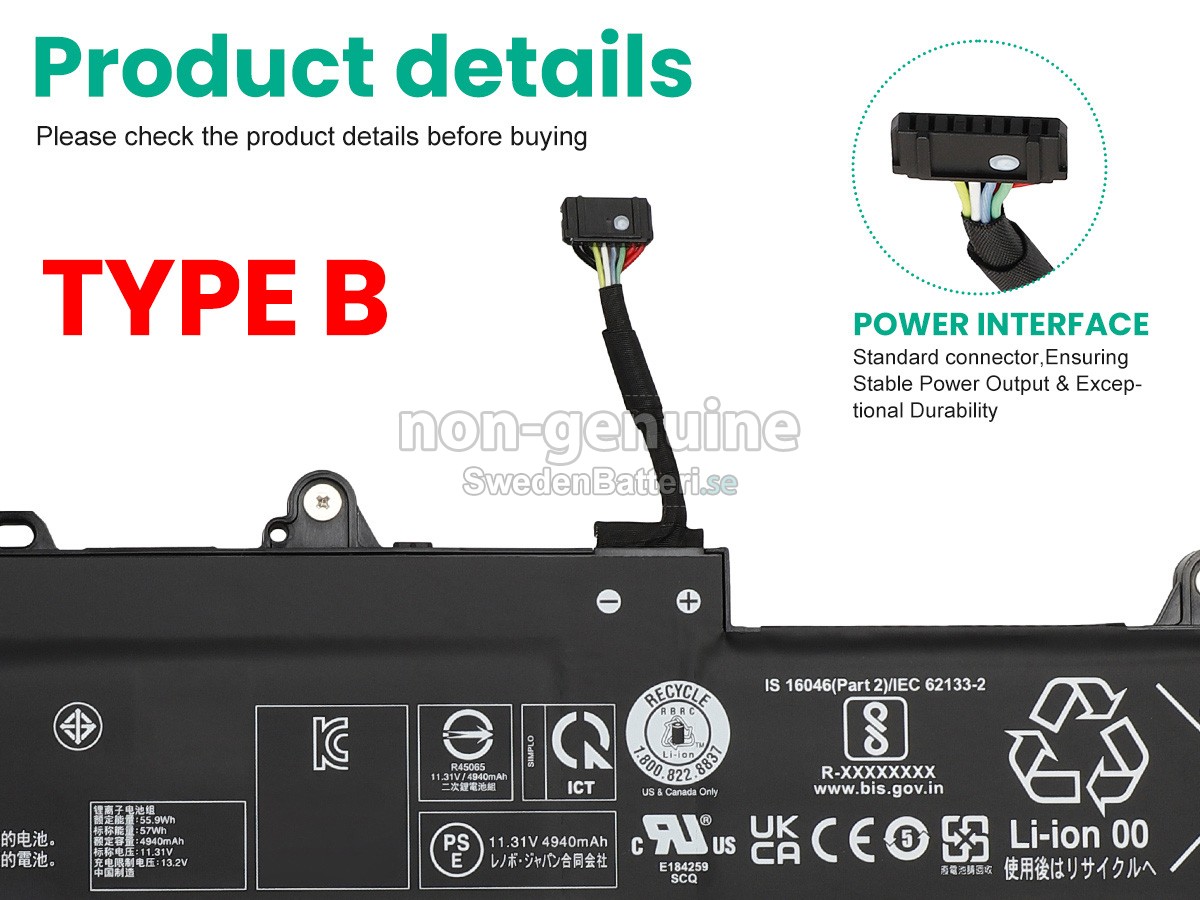 batteri till Lenovo ThinkPad L16 GEN 1-21L7001PIU