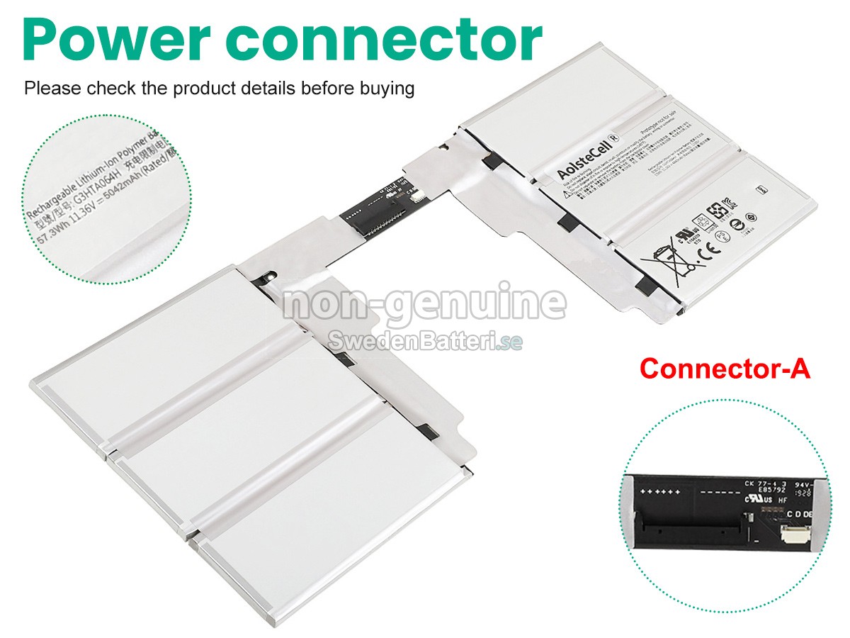 batteri till Microsoft Surface BOOK2 KEYBOARD